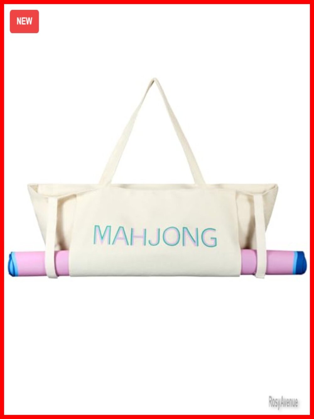 Mahjong Tote Bag Canvas Large Capacity Storage for Tiles Racks Mats
